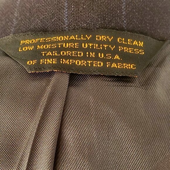 Vintage Ninno Cerutti Bullocks 2 Button Sport Coat Wool Blue Pin Stripe Mens 44R - Picture 12 of 12